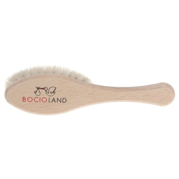 Bocioland, drewniana szczotka do włosów, z koziego włosia, 1 sztuka