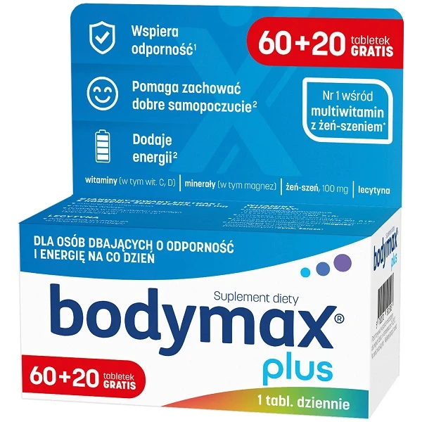 Bodymax Plus, 60 tabletek + 20 tabletek w prezencie