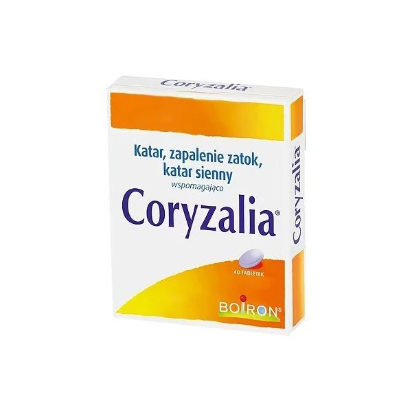 Boiron, Coryzalia, katar, zapalenie zatok, katar sienny, 40 tabletek