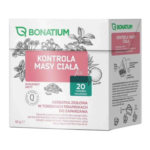 Bonatium, Kontrola Masy Ciała fix, 20 saszetek