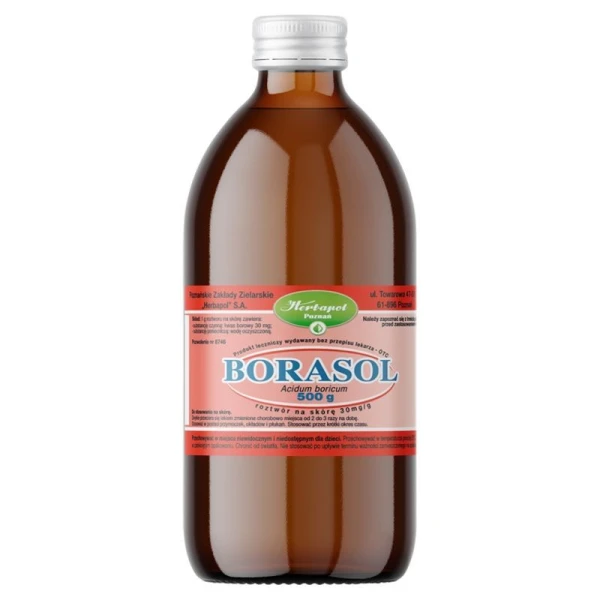 Borasol 30mg/g, roztwór na skórę, 500g