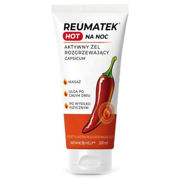 Botanic Help, Reumatek Hot, żel rozgrzewający na noc, 200ml