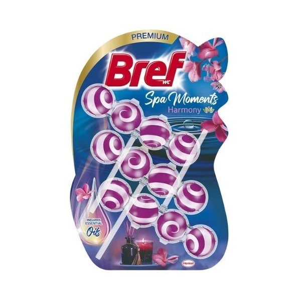Bref WC SPA Moments, zawieszka toaletowa, Harmony, 3x50g