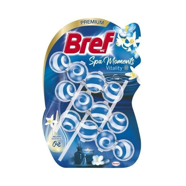 Bref WC SPA Moments, zawieszka toaletowa, Vitality, 3x50g