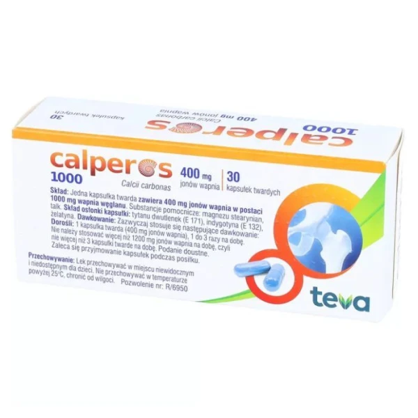 Calperos 1000 (400mg Ca2+), 30 kapsułek