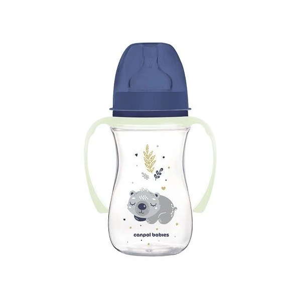 Canpol, butelka antykolkowa, Easy Start, Sleepy Koala, blue, po 3 miesiącu, 35/237, 240ml