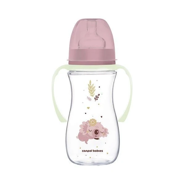 Canpol, butelka antykolkowa, Easy Start, Sleepy Koala, pink, po 12 miesiącu, 35/238, 300ml