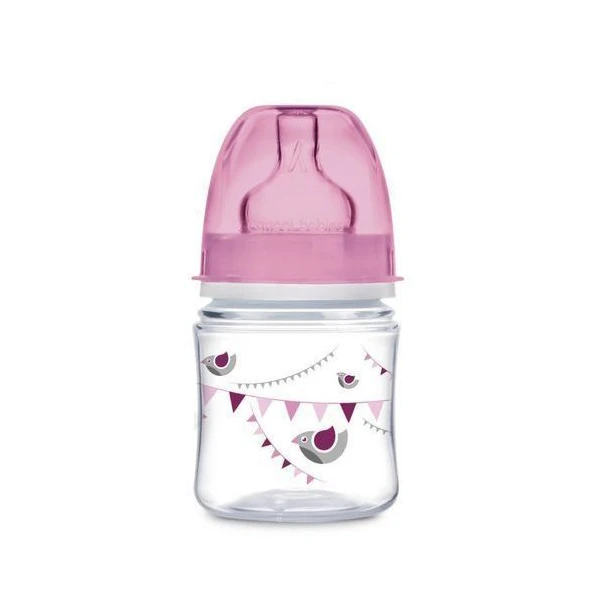 Canpol, butelka antykolkowa, szeroka, Easy Start, Let's Celebrate, pink, od urodzenia, 35/228, 120ml