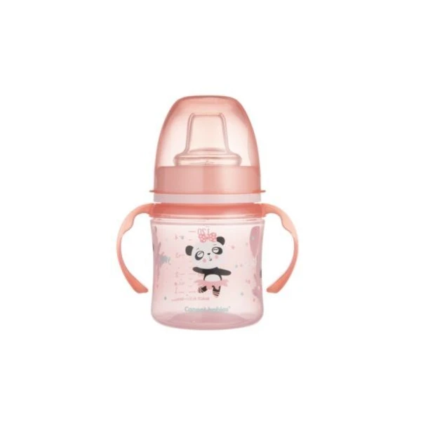Canpol, kubek treningowy z silikonowym ustnikiem i uchwytami, Exotic Animals, koala pink, po 6 miesiącu, 35/207, 120ml