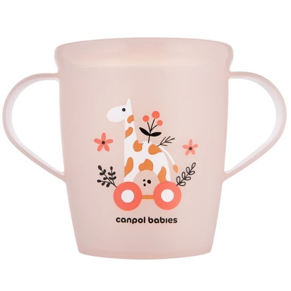 Canpol, kubek z uchwytami, koralowy, Toys, po 12 miesiącu życia, 2/101, 250ml