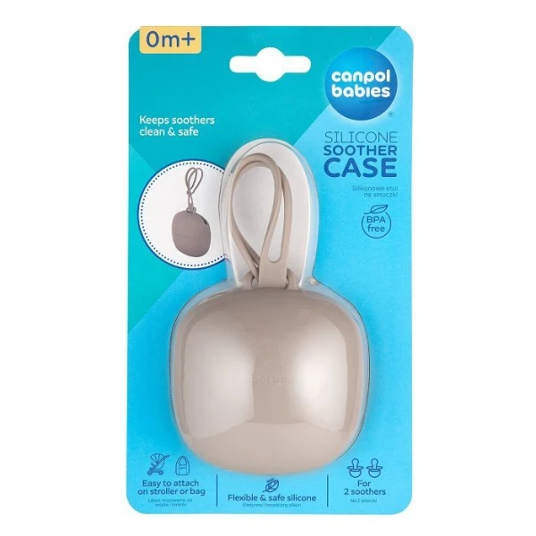 Canpol, silikonowe etui na smoczki, beżowe, 51/402, 1 sztuka