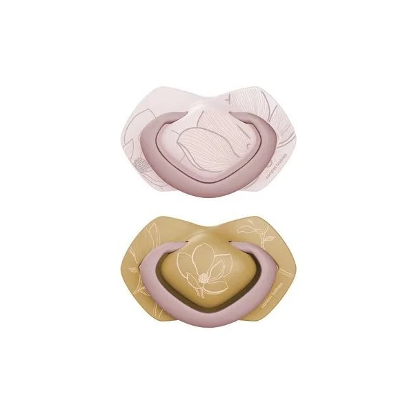 Canpol, smoczek uspokajający, silikonowy, symetryczny, Light Touch Gold, pink, po 18 miesiącu, 22/666, 2 sztuki
