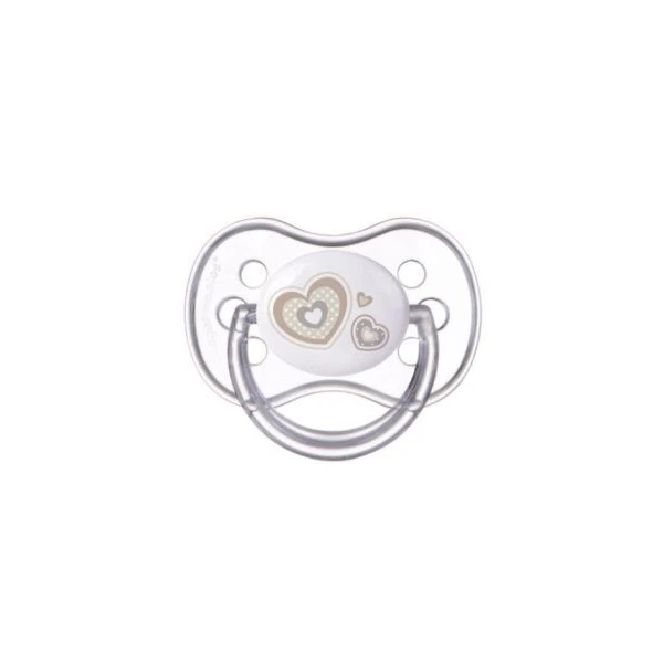 Canpol, smoczek uspokajający, silikonowy, symetryczny, Newborn baby, beige, 0-6 miesięcy, 22/580, 1 sztuka