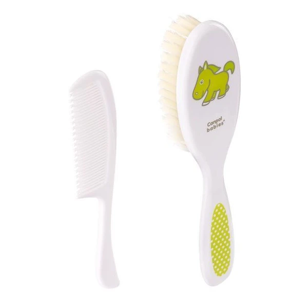 Canpol, szczotka i grzebień do włosów, od urodzenia, 2/417 green, 1 zestaw