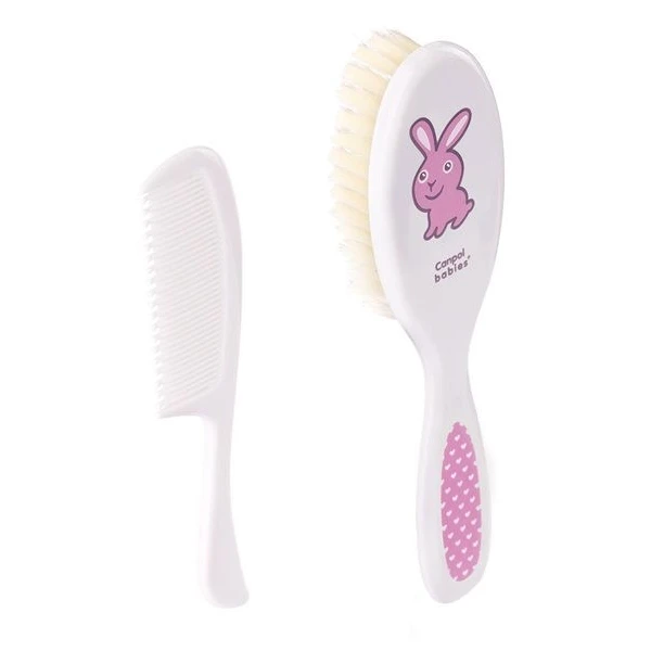 Canpol, szczotka i grzebień do włosów, od urodzenia, 2/417 pink, 1 zestaw
