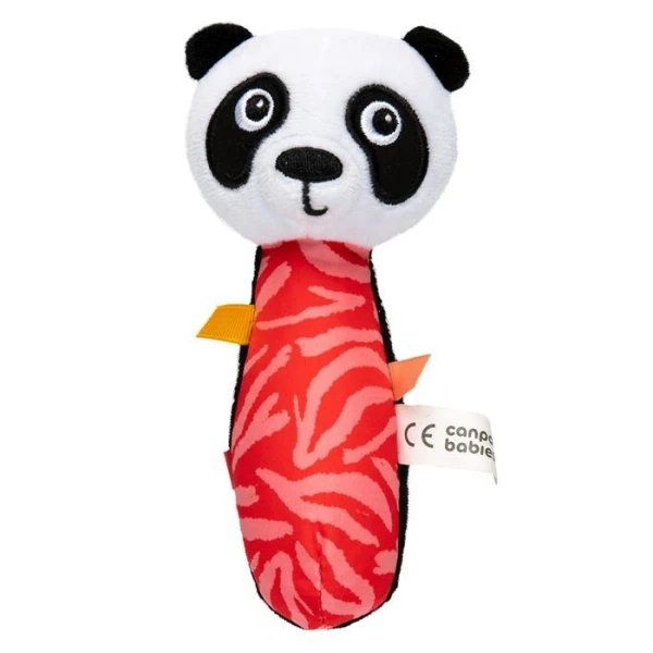 Canpol, zabawka sensoryczna z piszczkiem, panda, od urodzenia, 68/095, 1 sztuka