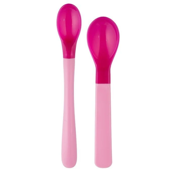 Canpol, zestaw magicznych łyżek zmieniających kolor, od 4 miesiąca, pink, 9/581, 2 sztuki