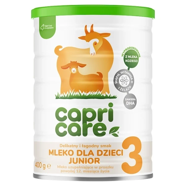 Capricare Junior 3, formuła na bazie mleka, po 1 roku życia, 400g