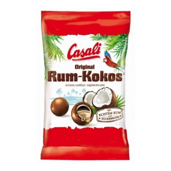 Casali Original Rum-Kokos, draże kokosowe z dodatkiem rumu, w mlecznej czekoladzie, 100g