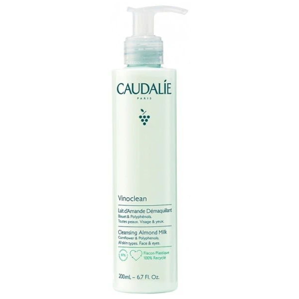 Caudalie Vinoclean, migdałowe mleczko do demakijażu twarzy, 200ml