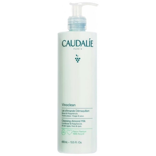 Caudalie Vinoclean, migdałowe mleczko do demakijażu twarzy, 400ml
