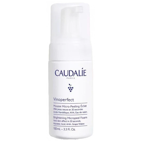 Caudalie Vinoperfect, mikropeelingująca pianka rozświetlająca przeciw przebarwieniom, 100ml