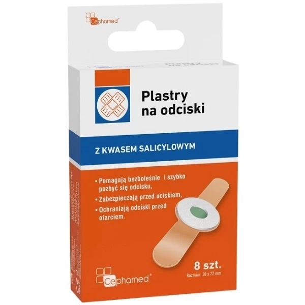 Cephamed, plastry na odciski z kwasem salicylowym, 8 sztuk