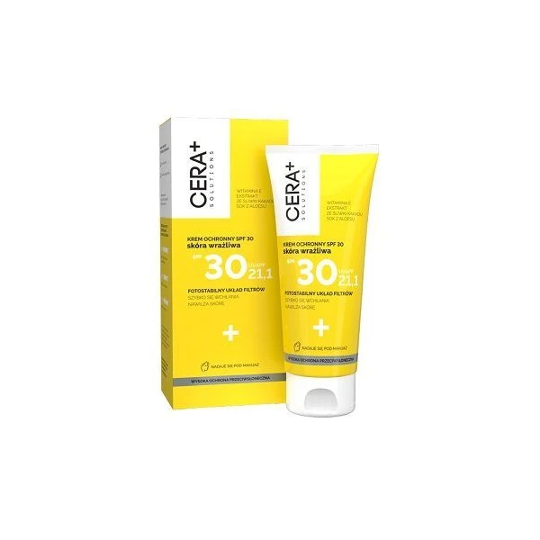 Cera+ Solutions, krem ochronny SPF 30, skóra wrażliwa, 50ml