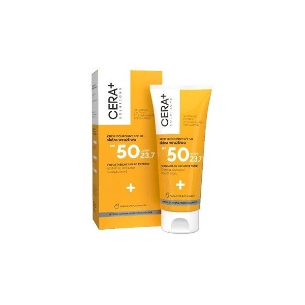 Cera+ Solutions, krem ochronny SPF 50, skóra wrażliwa, 50ml