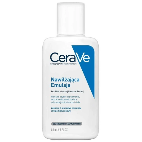 CeraVe, emulsja nawilżająca do twarzy i ciała, skóra sucha, 88ml