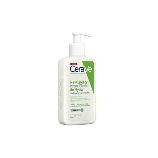 CeraVe, krem-pianka nawilżająca do mycia, dla skóry normalnej i suchej, 236ml