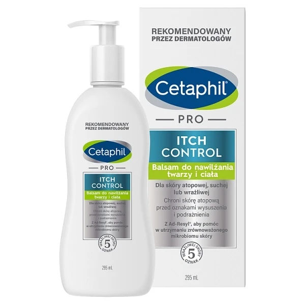 Cetaphil PRO Itch Control, balsam do twarzy i ciała, dla dzieci i niemowląt, 295ml