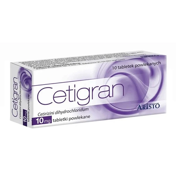 Cetigran 10mg, 10 tabletek
