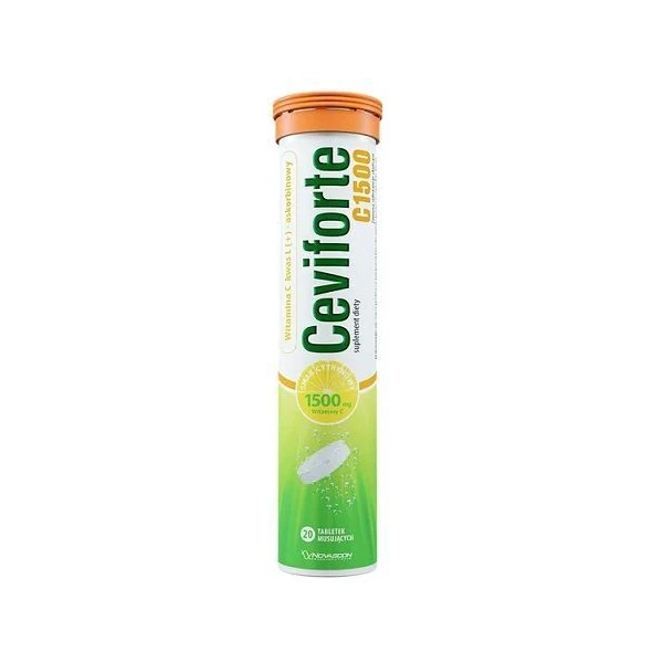 Ceviforte C 1500, witamina C 1500mg, smak cytrynowy, 20 tabletek musujących