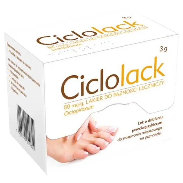 Ciclolack 80mg/g, lakier do paznokci leczniczy, 3g