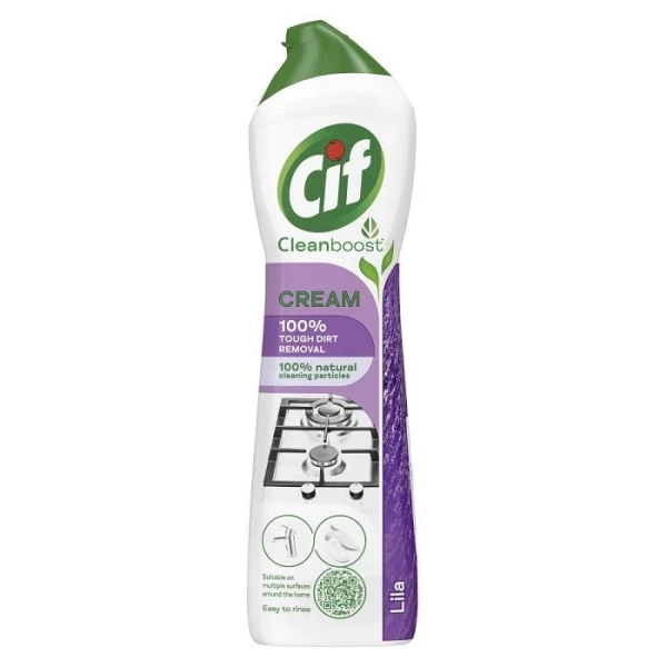 Cif Cleanboost Cream Lila, mleczko uniwersalne do kuchni i łazienek, 500ml