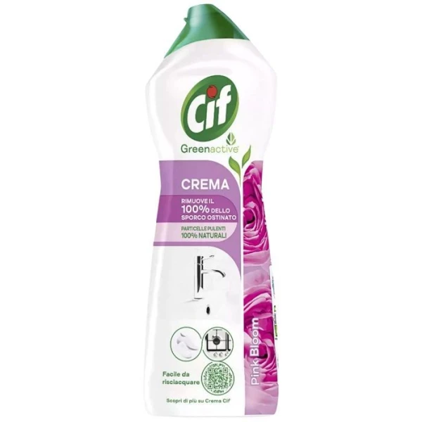 Cif GreenActive Crema Pink Bloom, mleczko uniwersalne do kuchni i łazienek, 750ml