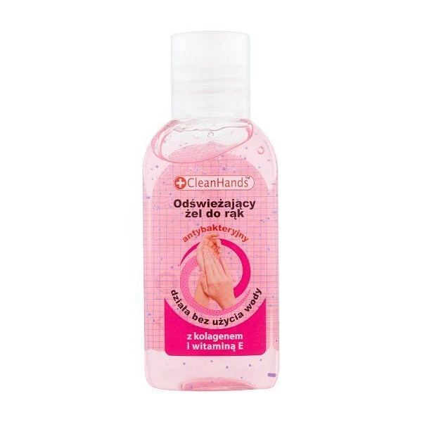 Clean Hands, żel antybakteryjny do rąk z kolagenem i witaminą E, 50ml