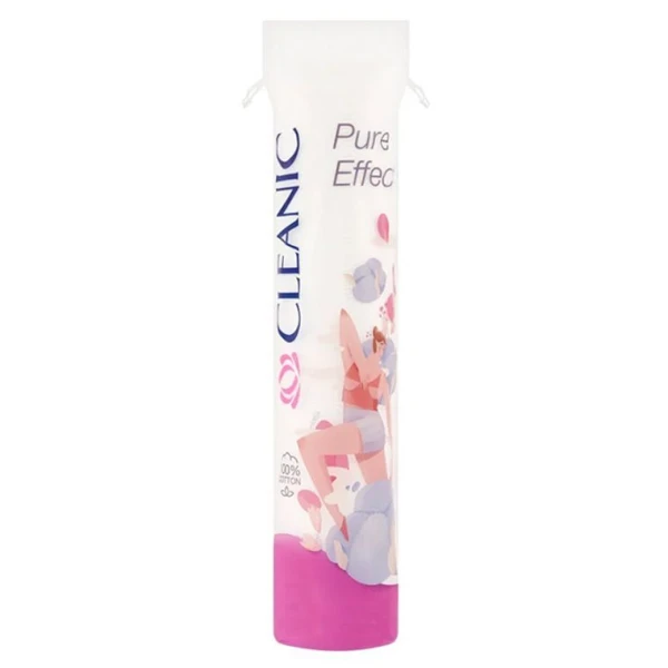 Cleanic Pure Effect, płatki kosmetyczne okrągłe, 125 sztuk