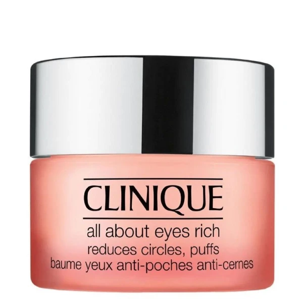 Clinique All About Eyes Rich, odżywczy krem pod oczy zmniejszający opuchliznę i cienie pod oczami, 15ml