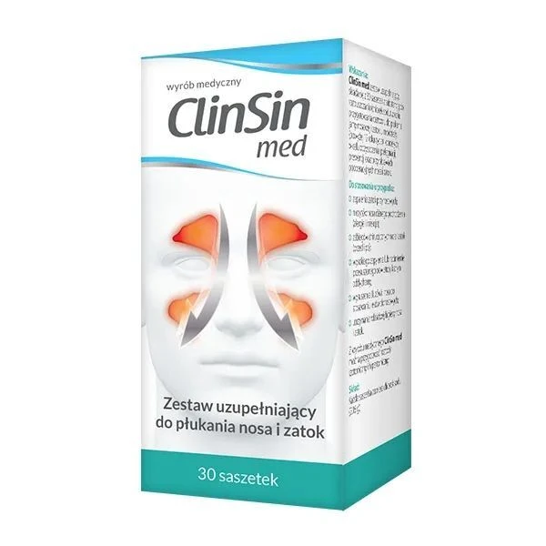 ClinSin Med, zestaw uzupełniający do płukania nosa i zatok, proszek, 30 saszetek