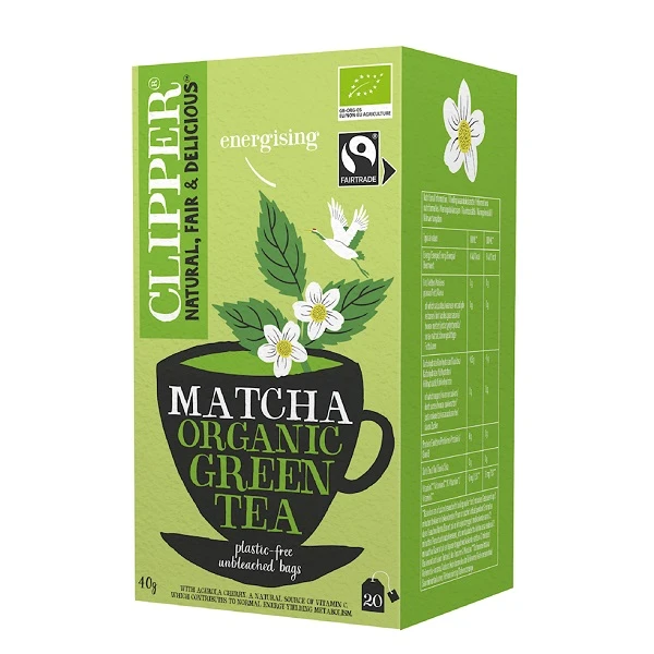 Clipper, herbata zielona, z acerolą i matchą, 20 saszetek