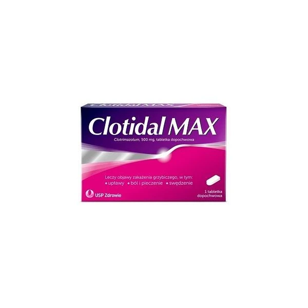 Clotidal Max 500mg, tabletka dopochwowa, 1 sztuka