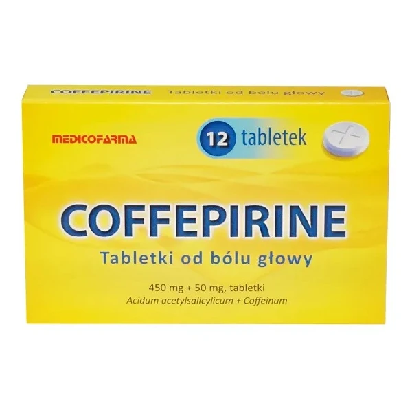 Coffepirine (450mg + 50mg), 12 tabletek