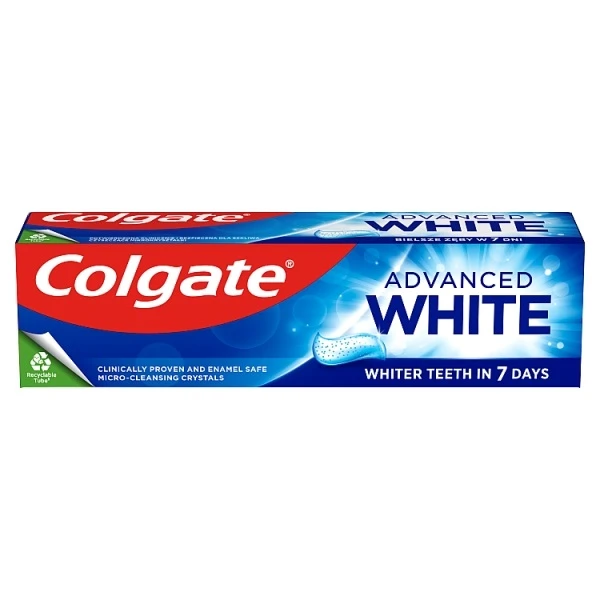 Colgate Advanced White, pasta do zębów wybielająca, 75ml