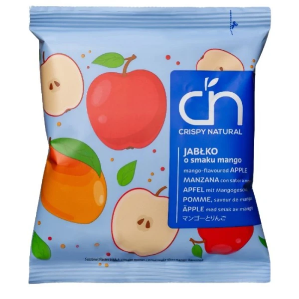 Crispy Natural, Jabłko o smaku mango, suszone chipsy z jabłek, 18g