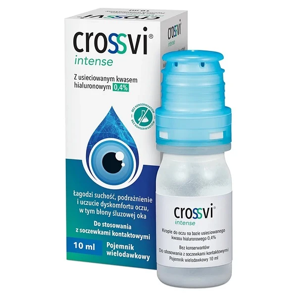 Crossvi Intense, krople do oczu z usieciowanym kwasem hialuronowym 0,4%, 10ml