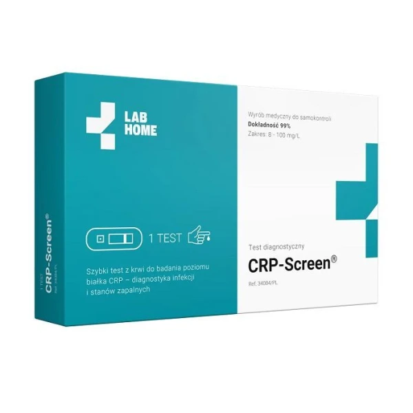 CRP-Screen, test z krwi do badania poziomu białka CRP, 1 sztuka