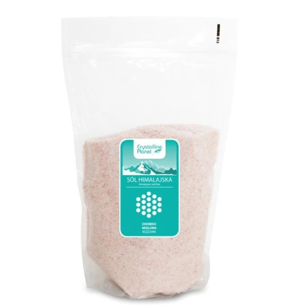 Crystalline Planet, różowa sól himalajska, drobno mielona, 1kg