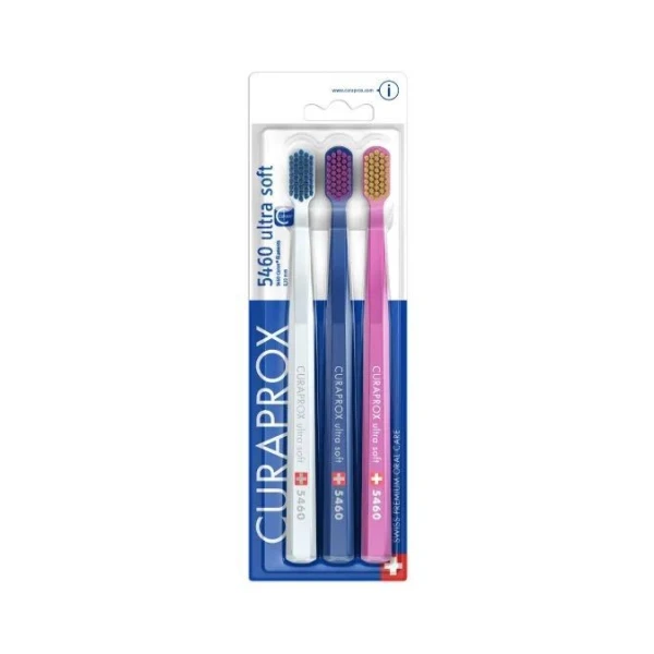 Curaprox CS 5460, szczoteczka do zębów, Ultra Soft, Trio, 3 sztuki